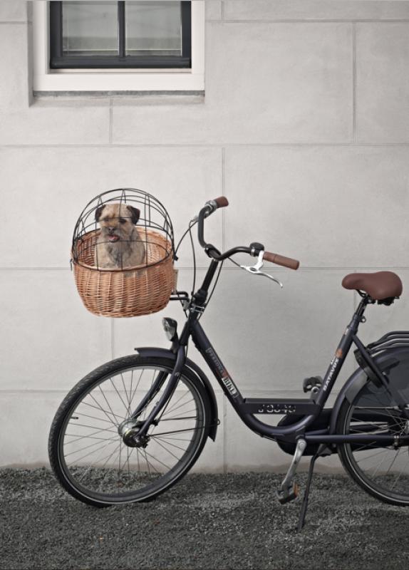 Red Loon panier de vélo panier d'osier Hundekorb de pâturage avec grille pour porte bagage